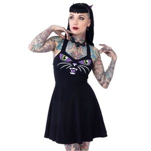 Kreepsville 666 Black Cat Dress L